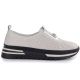2. Damen-Lederschuhe mit durchbrochenem Muster und beiger Plateausohle, Modell S.Barski 7092