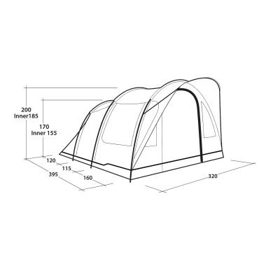 2. Outwell Sky 5 5-Personen-Tunnelzelt (blau)