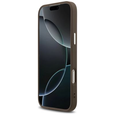 5. Guess 4G Triangle Logo MagSafe Hülle für iPhone 18 Pro Max / 17 Pro Max – Braun & Silber