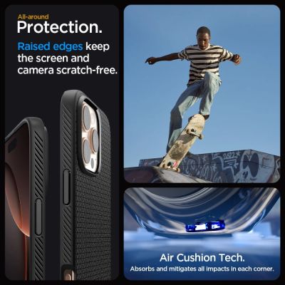 11. Spigen Liquid Air Hülle für iPhone 16 Pro – Schwarz