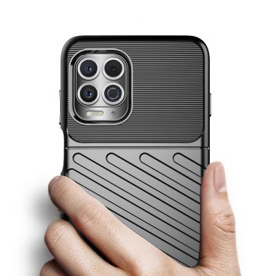 3. Thunder Case Flexibel Robuste Panzer Handyhülle TPU Schutzhülle für Motorola Moto G100 / Edge S schwarz