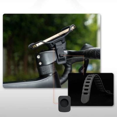 5. Rockbros 250015001 Silikon-Handyhalterung mit Klemme – schwarz