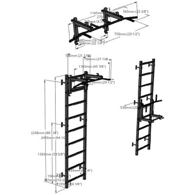 12. Turnbank mit verstellbarer Metallstange 731W