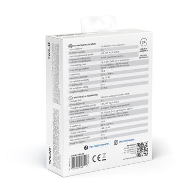 13. SAVIO Kabellose Bluetooth 5.3 Kopfhörer mit Mikrofon, ANC, ENC, QC TWS-12