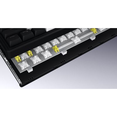 12. HATOR Skyfall 80 MAG ULTIMA 8K kabellose Gaming-Tastatur USB + RF + Bluetooth QWERTZ US-Englisch Schwarz, Weiß