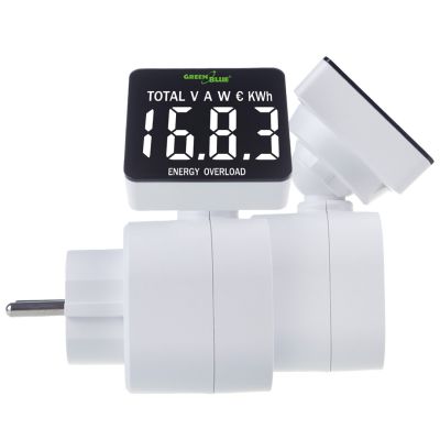 12. GREENBLUE Energiezähler, Wattmeter, 16 A, max. 3680 W, Speichersicherung GB620 E