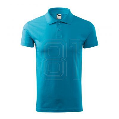 5. Malfini Single J. M MLI-20244 Türkises Poloshirt