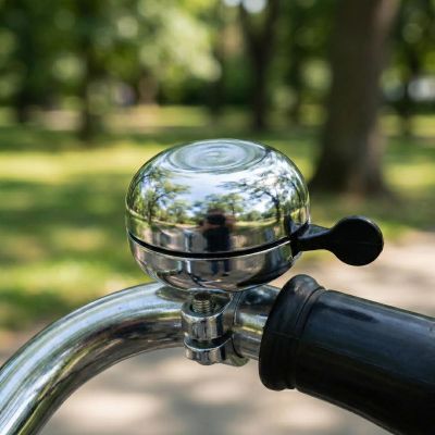 12. RETRO FAHRRADKLINGEL 80x50MM SILBER XQMAX