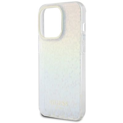 6. Guess IML Faceted Mirror Disco Iridescent Hülle für iPhone 14 Pro – mehrfarbig