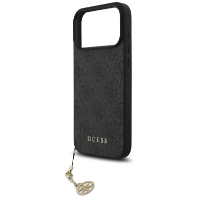 5. Guess 4G Charms Collection MagSafe Hülle für iPhone 17 Pro Max – Schwarz