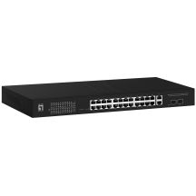 LevelOne WebSmart/GB PoE-Switch 28-Port 19" 375W 1Gbps