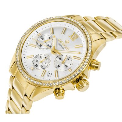 2. Giewont Saphir Gold Silber Damenuhr GW3670-B2