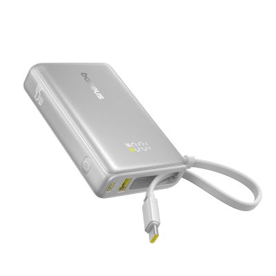 2. Baseus PicoGo 10000mAh 45W Powerbank mit Digitalanzeige und integriertem USB-C-Kabel – Titan