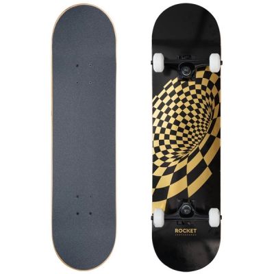 Rocket Vortex Foil Gold 8" Skateboard RKT-COM-1553