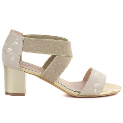 2. Goldfarbene Jezzi RMR1954-27 Riemchensandalen für Damen
