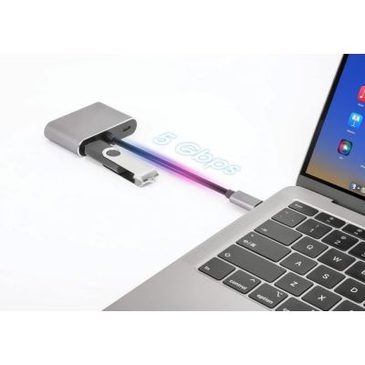 4. 4-in-1-USB-Typ-C-Hub: USB 3.0 + PD 100W + HDMI 4K 30Hz + VGA FullHD