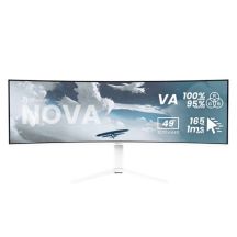 Arozzi Nova 49" Curved Computermonitor 124,5 cm (49") 5120 x 1440 px Dual QHD LED Weiß