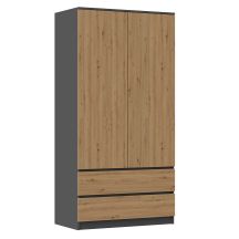 Kleiderschrank SS-90 90x50xH180 anthrazit/artisan