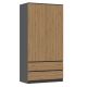 Kleiderschrank SS-90 90x50xH180 anthrazit/artisan
