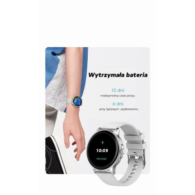 15. GRAVITY GT12-1 Damen-Smartwatch mit schwarzem Silikonarmband und schwarzem Armband