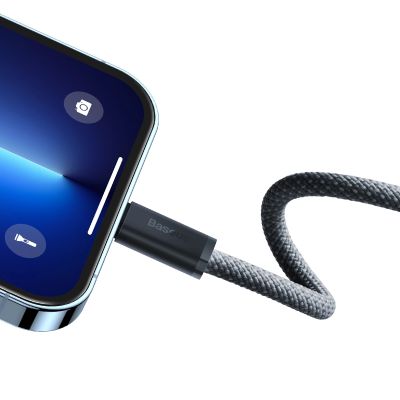 4. Baseus CALD000116 Lightning – USB-C PD-Kabel 20 W 480 Mbit/s 2 m – Grau