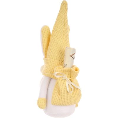 11. Gelber Hase 20 cm mit Geschenktüte, Frühlingsdekoration