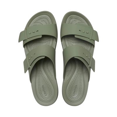 4. Crocs Brooklyn Buckle Low Damen-Sandalen Grün 211215 3BX