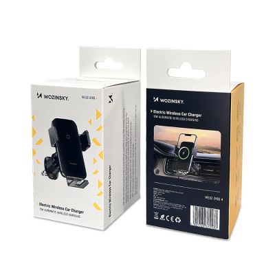 6. Wozinsky WEDZ-3Y8S Auto-Klemmhalterung mit 15W induktivem Ladegerät für Telefon an der Lüftungsöffnung - schwarz