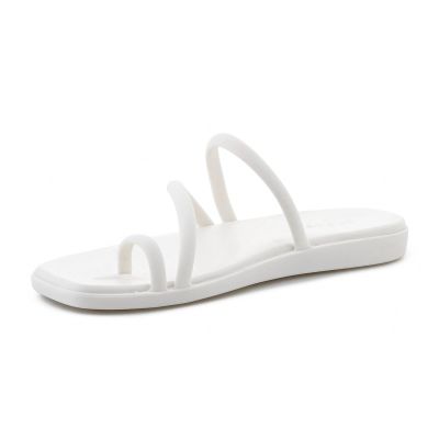 3. CROCS MIAMI Zehenschlaufensandale in Kreide 209862-0WV