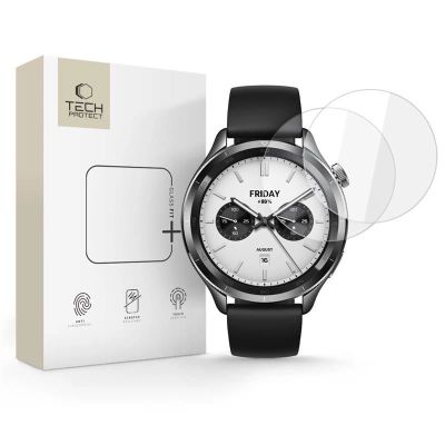Tech-Protect Glass Fit+ 2er-Pack Panzerglas für Xiaomi Watch S4 - transparent