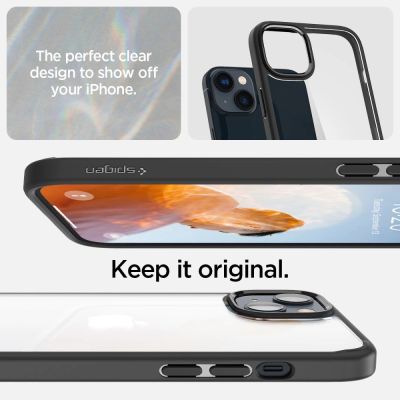 7. Spigen Ultra Hybrid-Hülle für iPhone 14 Plus – Mattschwarz