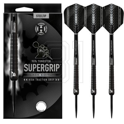 7. Harrows Supergrip Black Darts 90% Stahlspitze SupergripBlack90%