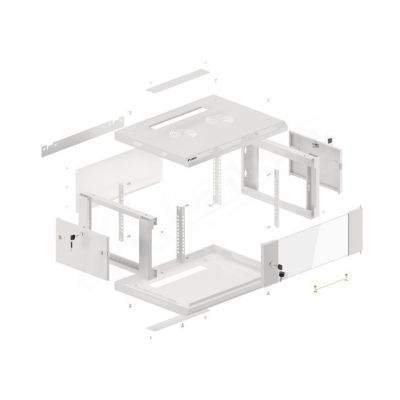 17. Lanberg WF01-6404-10S 4HE Rack-Wandschrank Grau