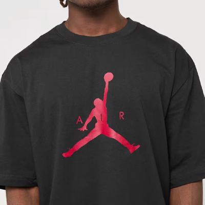 3. Air Jordan Jumpman Sleeve High-Brand-Read T-Shirt für Herren, Schwarz - IM9801-011