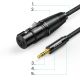 9. Ugreen Audiokabel 3,5 mm Miniklinke (männlich) – XLR (weiblich) 1 m schwarz (AV182)