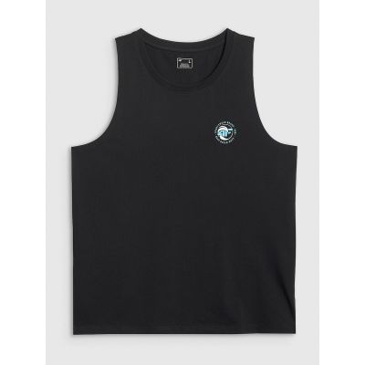 5. Ärmelloses Herren-T-Shirt mit Aufdruck, reguläre Passform, 4F 4FRSS26TSLEM366-10S