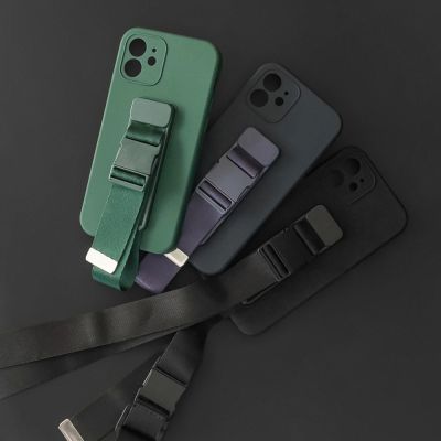 13. Kordelhülle Gel Lanyard mit Kette Geldbörse Lanyard Samsung Galaxy S21 + 5G (S21 Plus 5G) blau