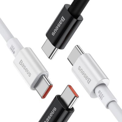 19. Baseus CATYS-C01 USB-C – USB-C PD QC FCP Kabel 100 W 5 A 480 Mbit/s 2 m – Schwarz