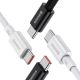 19. Baseus CATYS-C01 USB-C – USB-C PD QC FCP Kabel 100 W 5 A 480 Mbit/s 2 m – Schwarz