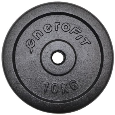 7. SCHWARZES GUSSEISEN GEWICHT 10KG ENERO FIT Ø26,5 1 Stück.