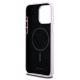 7. DKNY Flüssigsilikon-Hülle mit kleinem Metalllogo und MagSafe-Funktion für iPhone 15 Pro Max – Pink