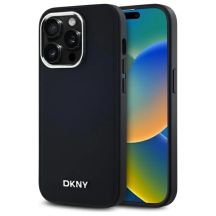 DKNY Plain Logo MagSafe Hülle für iPhone 14 Pro – Schwarz