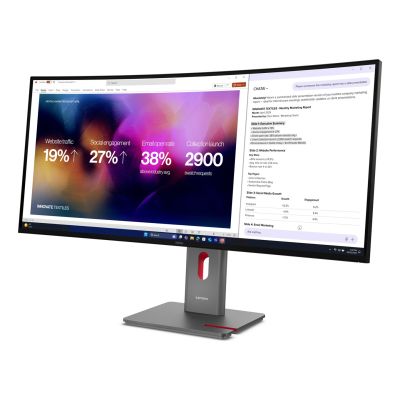 3. Lenovo ThinkVision P40WD-40 Computermonitor, 100,8 cm (39,7 Zoll), 5120 x 2160 Pixel, LCD, Schwarz