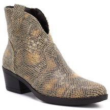 Damen-Cowboystiefel Schlangenmuster Gold M.Daszyński MR2382