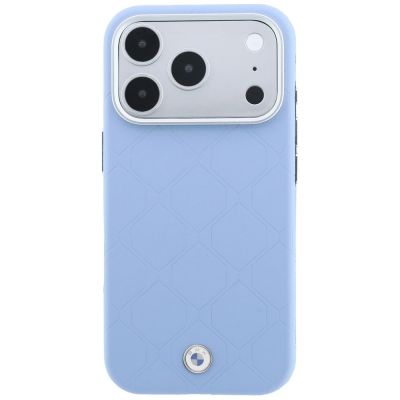 3. BMW MagSafe Hülle mit geprägtem, gestepptem Metalllogo für iPhone 18 Pro Max / 17 Pro Max – Blau