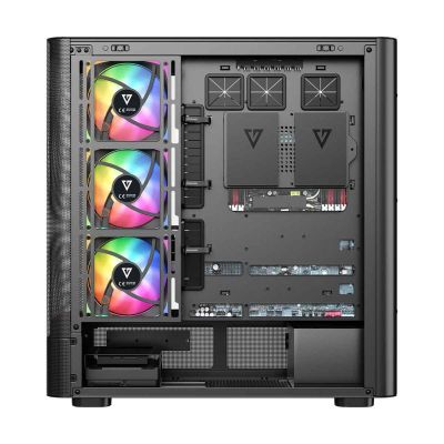 6. MODECOM VOLCANO AQ 300 ARGB MIDI SCHWARZES GEHÄUSE