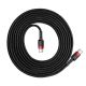 2. Baseus CATKLF-H91 USB-C – USB-C PD QC-Kabel 60 W 3 A 480 Mbit/s 2 m – Schwarz und Rot