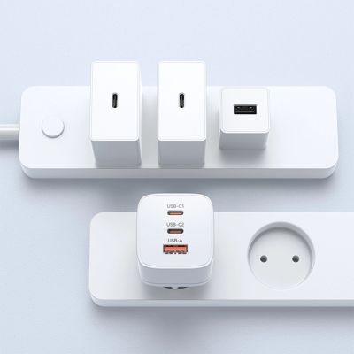11. Wozinsky CGWCW 65W GaN Wandladegerät USB-A / 2 x USB-C - Weiß