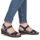 13. Goldene Keilsandalen aus Leder für Damen, Remonte R6266-90