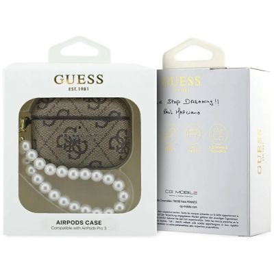 4. Guess 4G Pearl Strap Hülle für AirPods Pro 3 - braun
